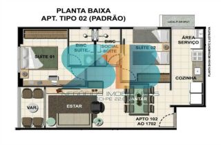 Excelente apartamento 2 quartos com varanda e suíte no bairro da Encruzilhada