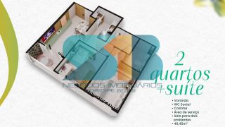 More bem no mais novo condomínio clube reserva do capibaribe, 2 quartos com suíte e varanda, elevador em todas as torres.