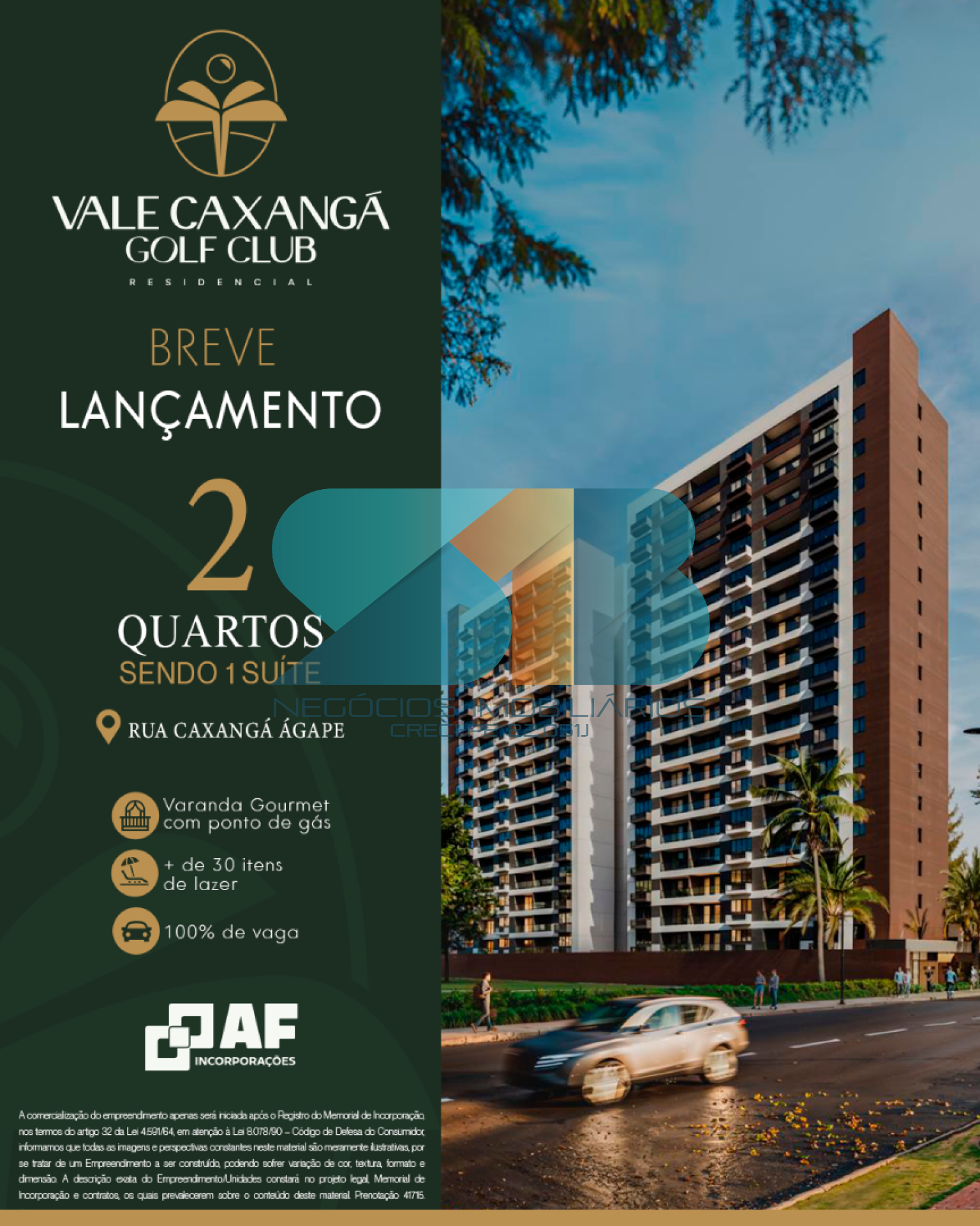 Lançamento em frente ao Golf Clube Caxangá