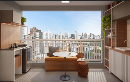 Wave Boa Viagem apartamento com dois quartos com lazer completo.