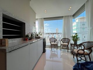 Apartamento 2 suítes + 2 dem-suítes finamente mobiliado com Vista Mar na Meia Praia