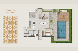 Antunes Beach Resort - Bangalôs 5 suites - Pé na Areia