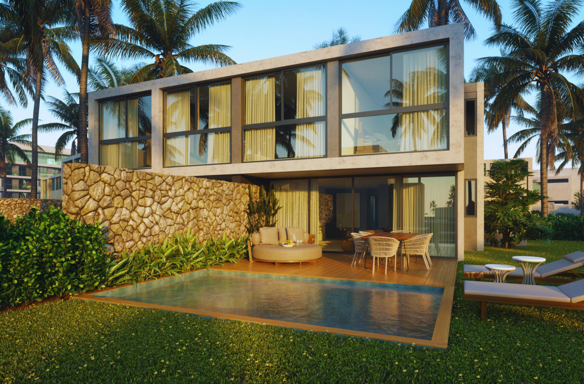 Antunes Beach Resort - Bangalôs 4 suites - Pé na Areia