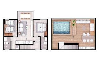 Naturê Eco Residência - Rooftop 2 quartos