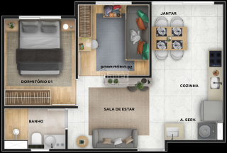 Alameda dos Pássaros | 2 quartos | Bairro Passarinho | Recife