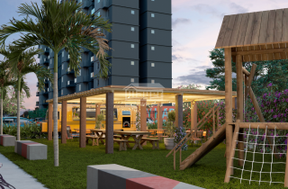 Aurora dos Pássaros | Centro de Paulista - Vila Aurora |Apartamento Térreo Garden com 56m²