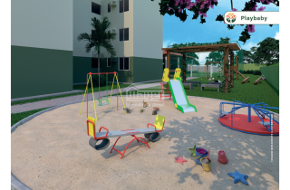 Residence Club Jardim das Oliveiras | Apartamentos Tipo 3 quartos, sendo 01 suíte | 54,48m² | Em 2 Carneiros