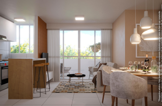 Residencial Garden | Apartamento 2 quartos sendo 1 suite | 52m² | Lazer completo | 2 Carneiros