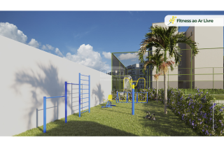 Bosque das Acácias | Apartamento de 2 quartos sem varanda | 38m² | Área de lazer completa