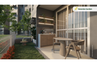 Bosque das Acácias | Apartamento de 2 quartos sem varanda | 38m² | Área de lazer completa