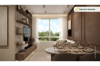 Bosque das Acacias | Apartamento Terreo Garden 2 quartos com varanda | 49,57m² | 2 Carneiros | Area de Lazer Completa