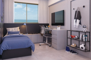 Terrazza Beira Mar | Apto 3 quartos sendo 3 suites | 107,88m² | Orla de Piedade | Lqazer completo