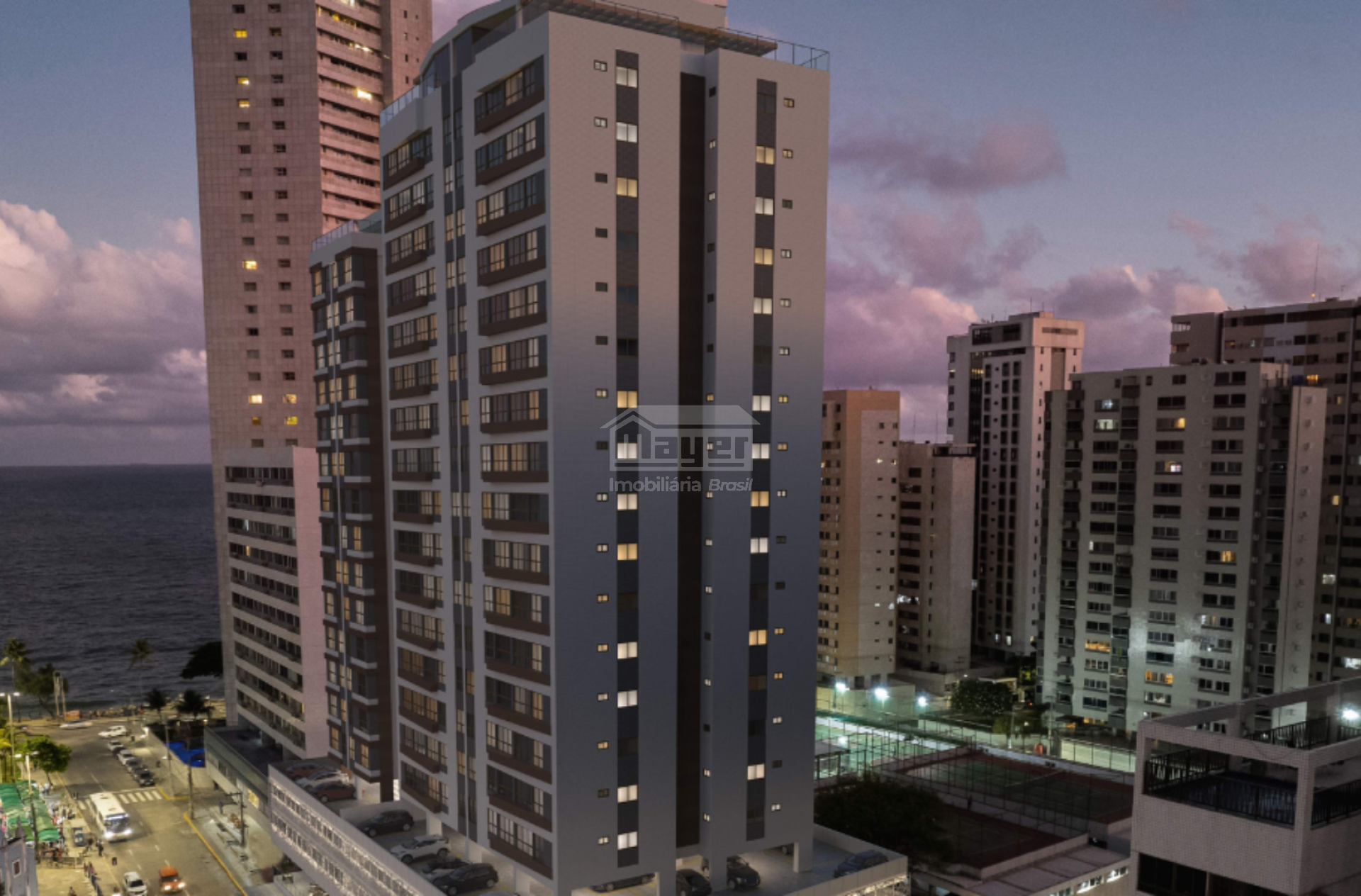 Time Square Residence | 2 quartos sendo 1 suite frente para a Pracinha de Boa Viagem | 51m² | Boa Viagem | a 50 metros do mar