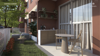 Apto 2 quartos, suite canadense | Varanda com garden | 49,57m² | Camaragibe | Lazer Completo