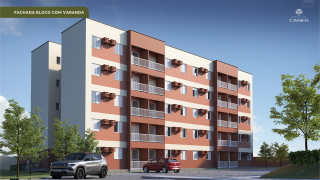 Apto 2 quartos, suite canadense | Varanda com garden | 49,57m² | Camaragibe | Lazer Completo