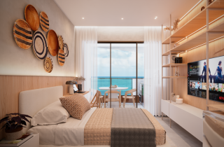 Studio no Atlantis Garden | 21m² | Porto de Galinhas | Lazer completo