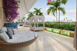 NOAH STUDIO TÉRREO GARDEN | 22,5m² | DECK | PISCINA PRIVATIVA | ÁREA DE LAZER | PRAIA DE CUPE