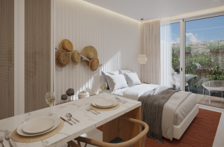 NOAH STUDIO TÉRREO GARDEN | 22,5m² | DECK | PISCINA PRIVATIVA | ÁREA DE LAZER | PRAIA DE CUPE