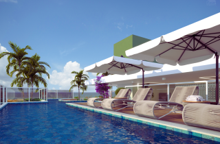 NOAH STUDIO TÉRREO COM PISCINA PRIVATIVA | 26,15m² | ÁREA DE LAZER | PRAIA DE CUPE