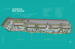 Costa do Mar | apto 2 quartos Térreo com Garden | 72m² | Praia dos Carneiros |Serviços de Resort | Lazer Completo