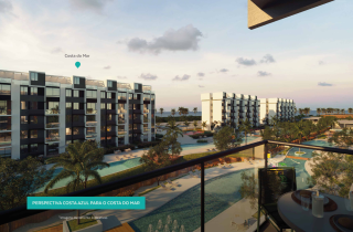 Costa do Mar | apto 2 quartos Térreo com Garden | 72m² | Praia dos Carneiros |Serviços de Resort | Lazer Completo