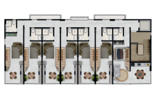 Studio Duplex loft | Alameda Anselmo Beach Residense | 49,56m² | Praia de Campas | Em Construção | Lazer na Cobertura