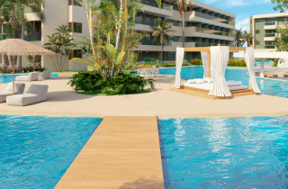 MY BEACH EXPERIENCE| Térreo  2 quartos com suíte | Muro Alto