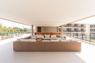 Malia Beach | Studio com Sala Integrada | Varanda | Muro Alto