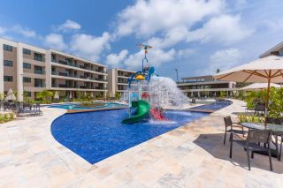 Malia Beach | Studio com Sala Integrada | Varanda | Muro Alto
