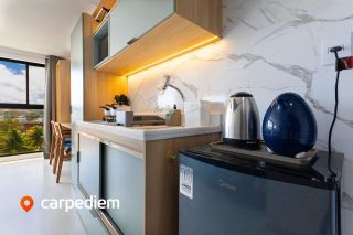 MAKANI BEACH FLAT | STUDIO COM SALA INTEGRADA | ÁREA DE LAZER | 26,58 m² | PRAIA DE CAMPAS | TAMANDARÉ