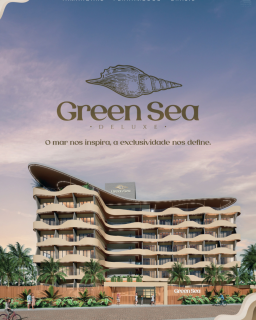 GREEN SEA DELUXE | APARTAMENTO TIPO 2 QUARTOS SENDO UM SUÍTE | VARANDA | 59,46m² | ÁREA DE LAZER | PRAIA DE CAMPAS | TAMANDARÉ