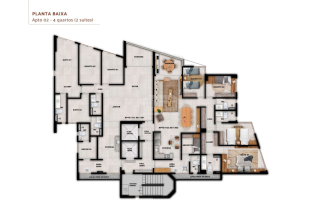 Terrazza Beira Rio | Apto 4 quartos sendo 2 suites | 127,89m² | Madalena | Lazer Completo