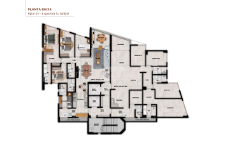 Terrazza Beira Rio | Apto 4 quartos sendo 2 suites | 127,89m² | Madalena | Lazer Completo