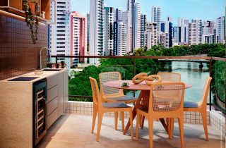 Terrazza Beira Rio | Apto 4 quartos sendo 2 suites | 127,89m² | Madalena | Lazer Completo