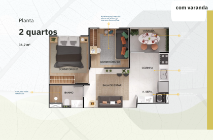 Apto 2 quartos | O melhor da Canxangá para você!