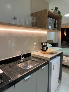 Studio Tipo no Porto Prime | Mobiliado | 28,81m2 | Varanda c Cozinha Integrada | Área de Lazer | Porto de Galinhas