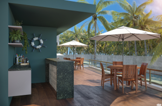 Studio Térreo no Cupe Living | 33,72m2 | Deck e Piscina Privativa | Área de Lazer | Praia de Cupe