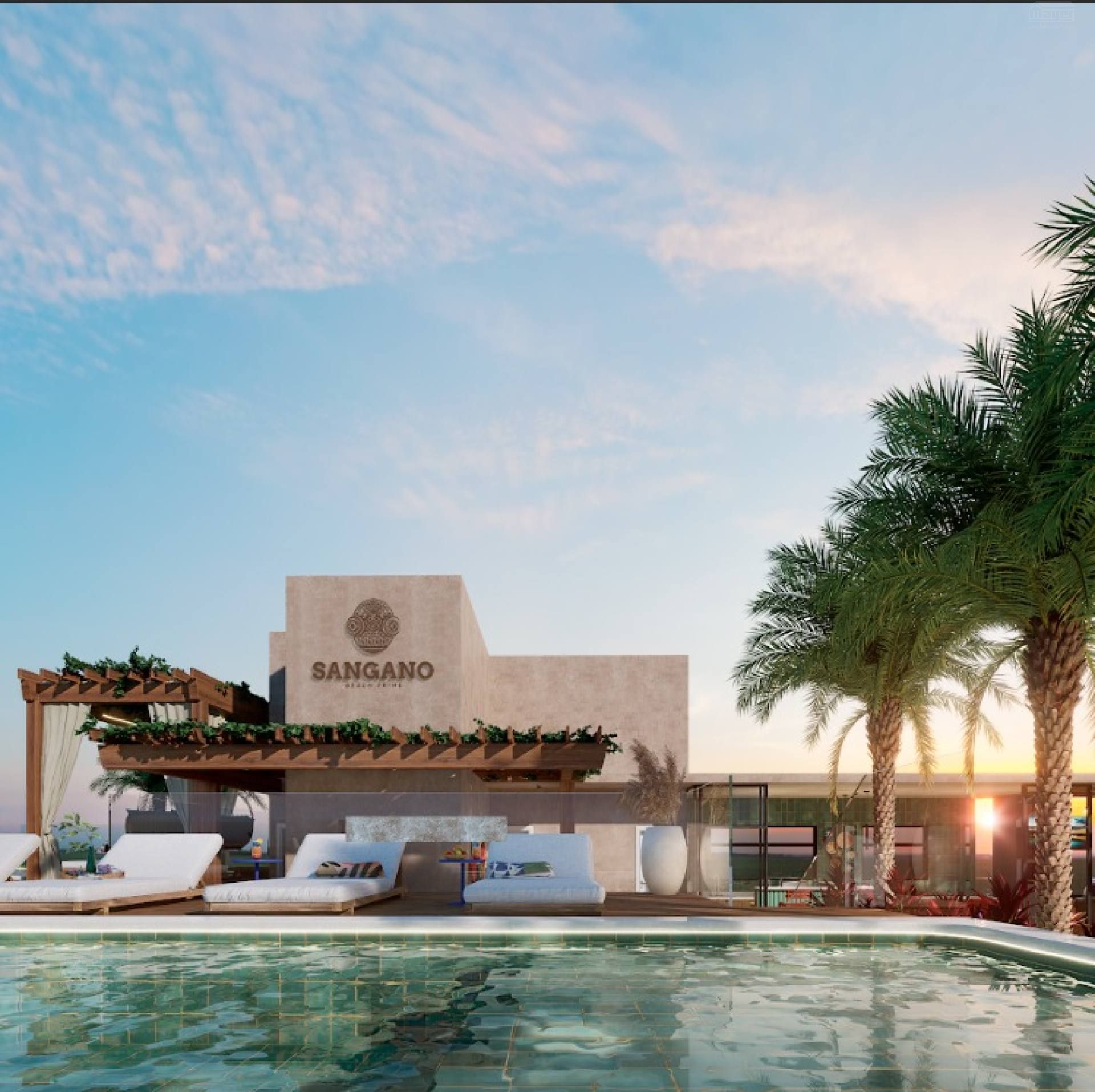 Flat no Sangano Beach Prime | 35,96m²  | 1 Qto | 1 Wc | Varanda | Área de Lazer | Porto de Galinhas