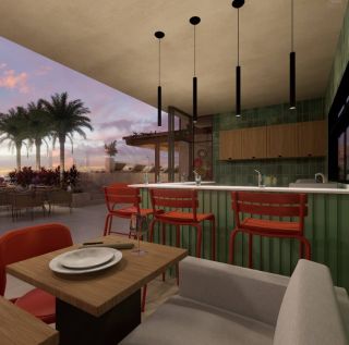 Flat no Sangano Beach Prime | 35,96m²  | 1 Qto | 1 Wc | Varanda | Área de Lazer | Porto de Galinhas