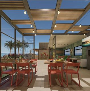 Flat no Sangano Beach Prime | 35,96m²  | 1 Qto | 1 Wc | Varanda | Área de Lazer | Porto de Galinhas