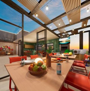 Flat no Sangano Beach Prime | 35,96m²  | 1 Qto | 1 Wc | Varanda | Área de Lazer | Porto de Galinhas