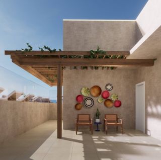 Flat no Sangano Beach Prime | 35,96m²  | 1 Qto | 1 Wc | Varanda | Área de Lazer | Porto de Galinhas