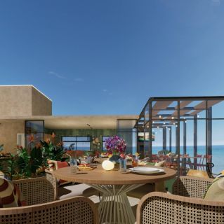 Flat no Sangano Beach Prime | 35,96m²  | 1 Qto | 1 Wc | Varanda | Área de Lazer | Porto de Galinhas