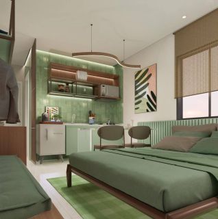 Flat no Sangano Beach Prime | 35,96m²  | 1 Qto | 1 Wc | Varanda | Área de Lazer | Porto de Galinhas