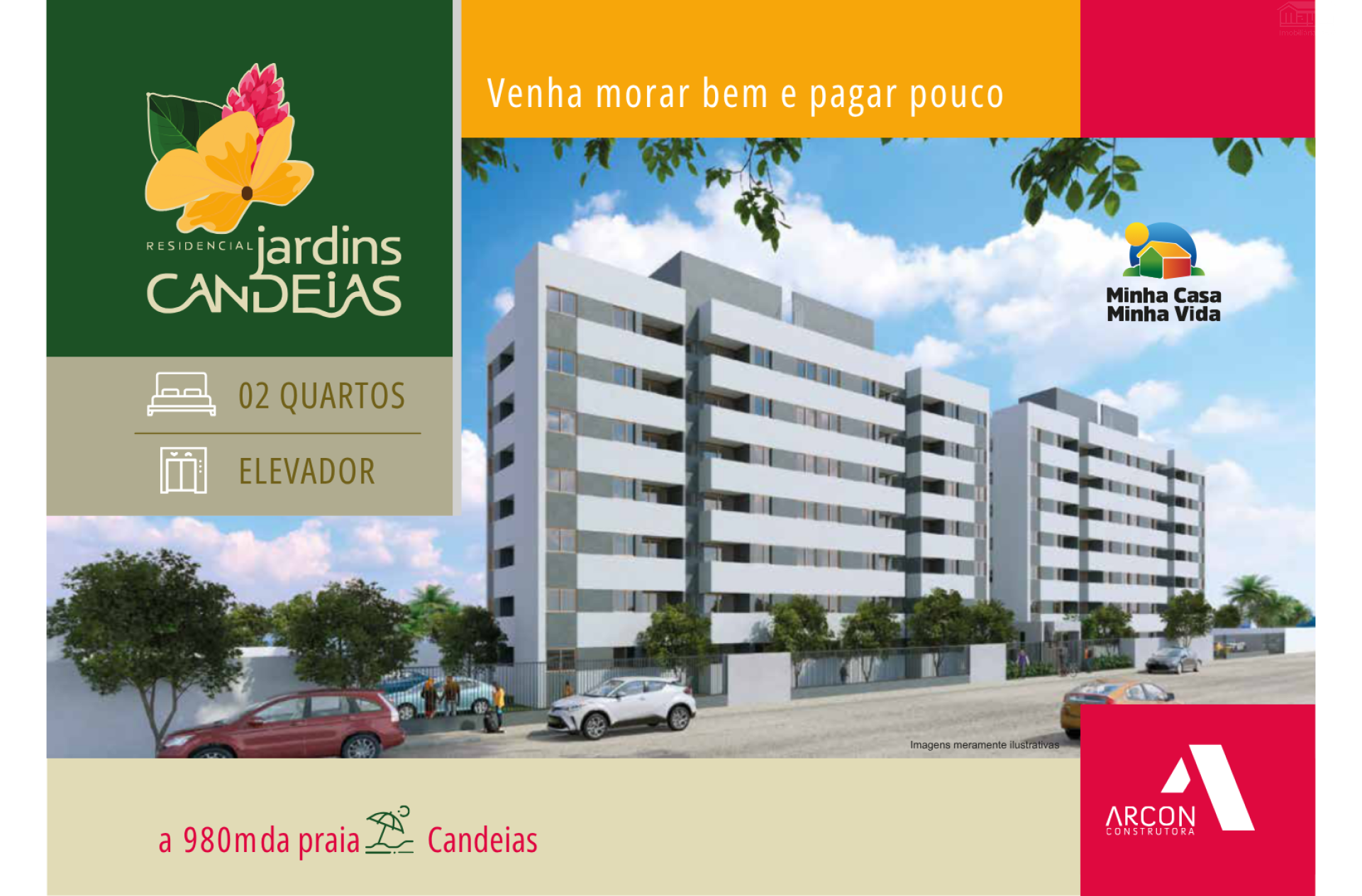 Jardins Candeias | Vendo Apto 2 quartos com varanda | 48,74m² | Área de Lazer completa