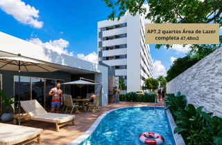 Jardins candeias | vendo Apto 2 quartos com varanda | 48,74m² | sala | cozinha | Área de Lazer completa