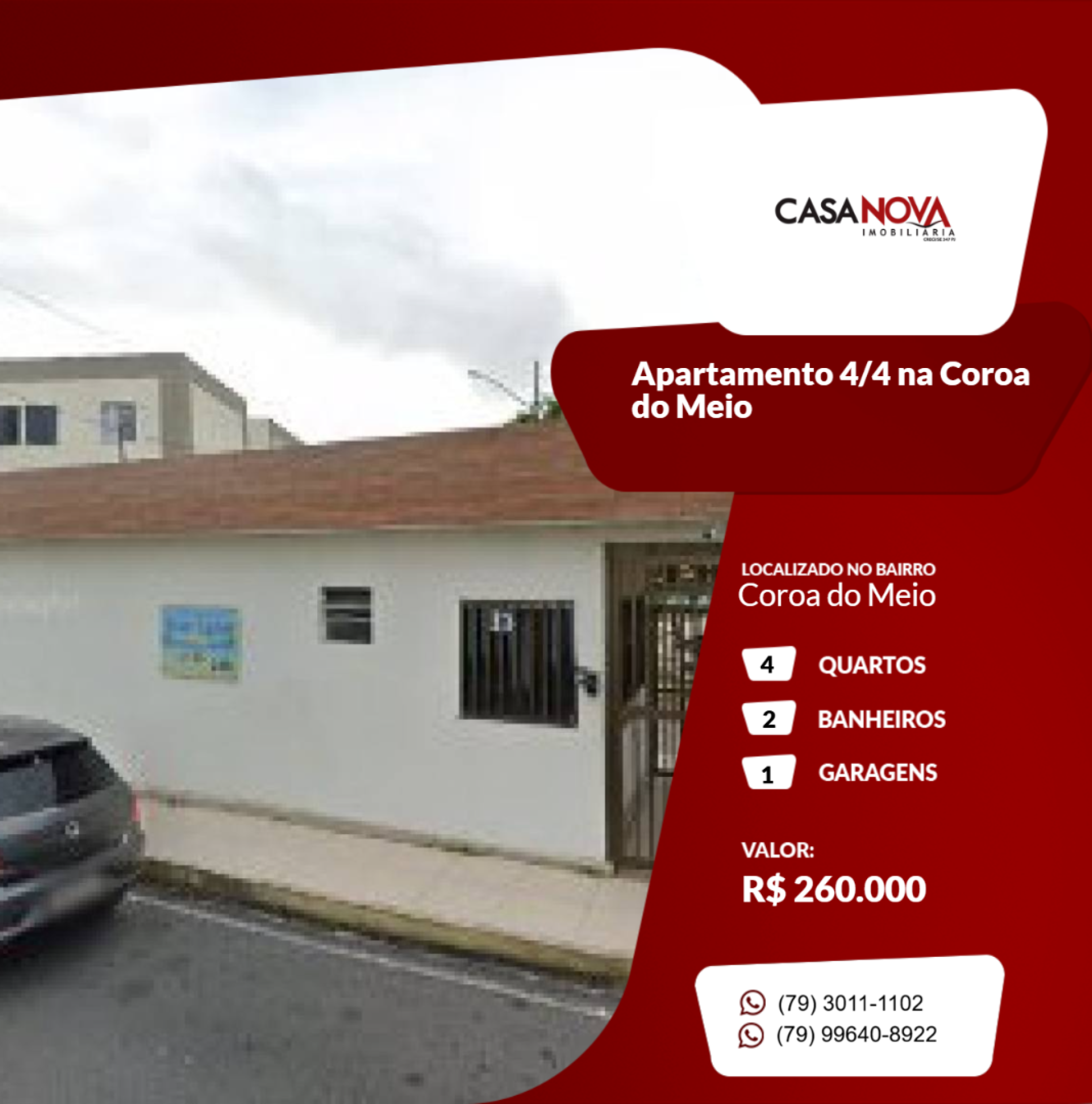 Apartamento 4/4 na Coroa do Meio