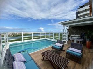 Cobertura triplex mobiliada,VISTA MAR, em Avenida Beira Mar