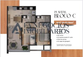 Apartamento a venda no Zuhaus com 64 metros quadrados