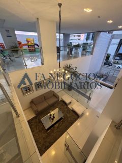 Apartamento três quartos com área de lazer completa